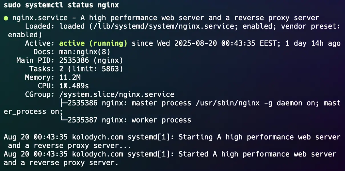 Nginx server installation and setup guide