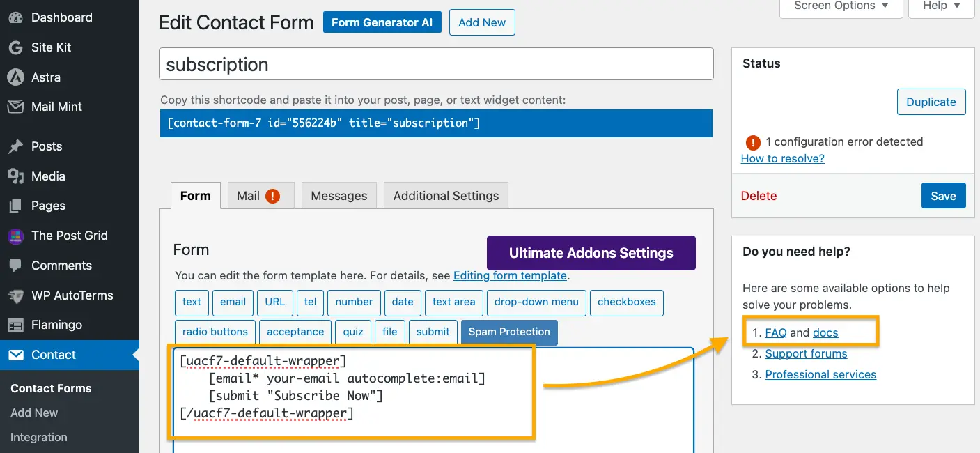 Virgin Courtesans contact form setup