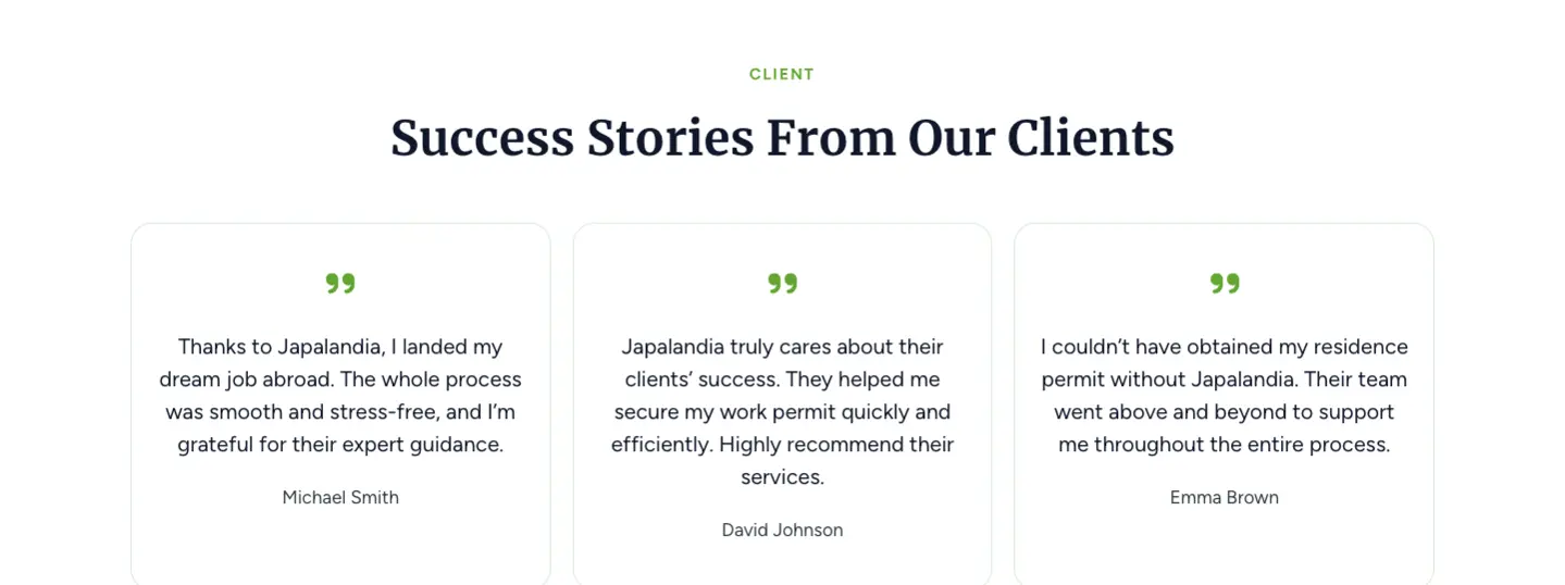 JapaLandia Testimonials